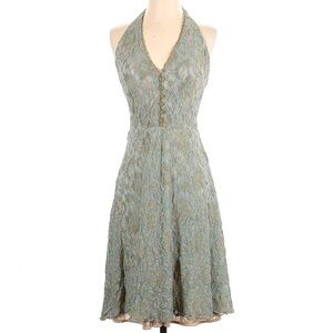 Alexia Admor V-Neck Lace Halter Dress